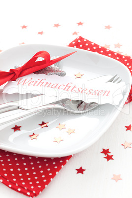 Tischgedeck zu Weihnachten / christmas table setting