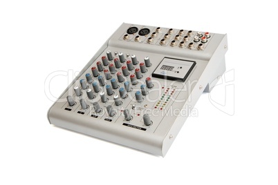 Small gray  ound mixer console isolated
