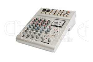 Small gray  ound mixer console isolated