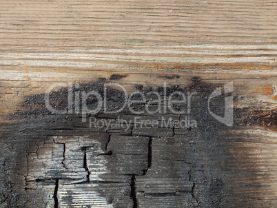 Burned wood