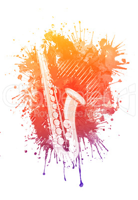 Watercolor Saxophone