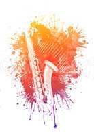 Watercolor Saxophone