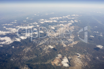 flight over clouds