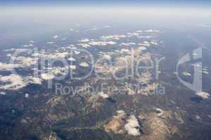 flight over clouds