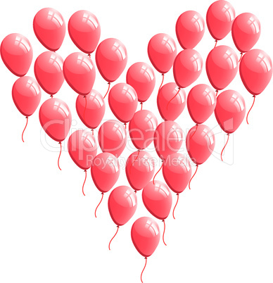 Red abstract heart balloon