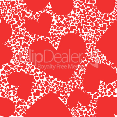 Red pattern heart background