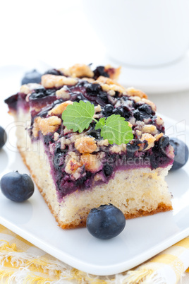 frischer Heidelbeerkuchen / fresh bilberry cake