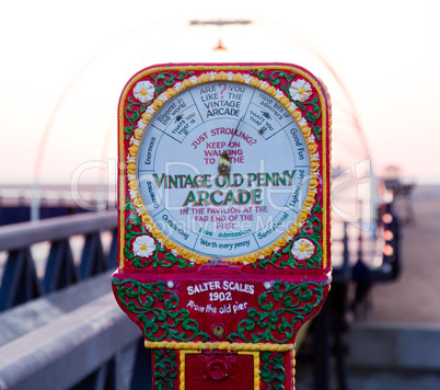 Old scales on Southport pier