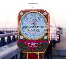 Old scales on Southport pier