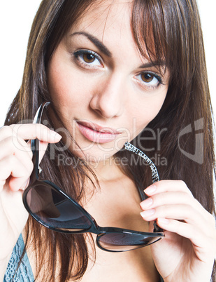 Frau mit Sonnenbrille