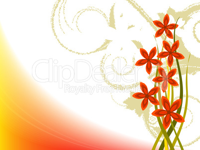 grass and flowers design