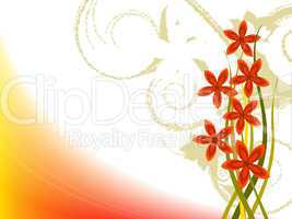 grass and flowers design