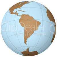 south america on earth