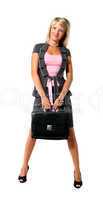 girl, a businesswoman with a briefcase