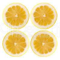 Four fresh lemon halves