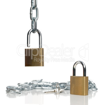 Padlocks and chain