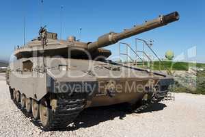 New Israeli Merkava Mark IV tank in Latrun Armored Corps museum