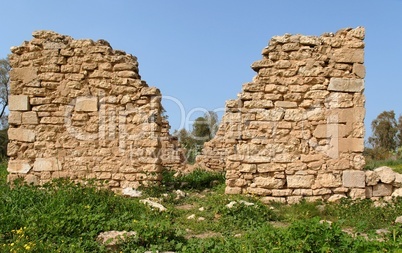Symmetric ruins of the old stone house
