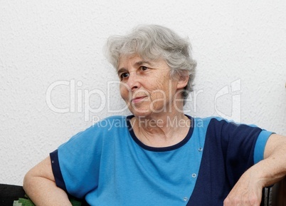 Relaxed elderly woman resting
