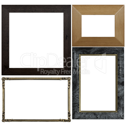 Four antique picture frames