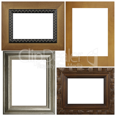 Four antique picture frames