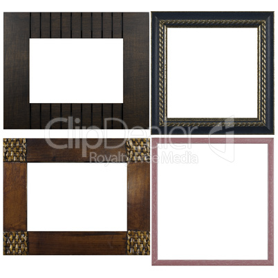 Four antique picture frames