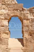 Ancient stone arched window