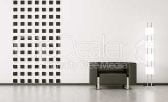 Modern interior of room 3d render