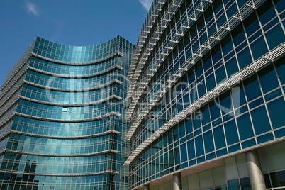 Modern office building in bright summer day