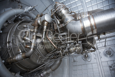 Rocket engine exposed