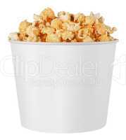 white popcorn box