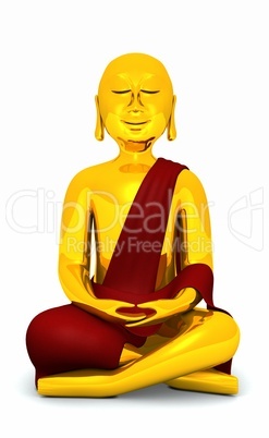 Der glückliche Buddha - Gold Rot 01