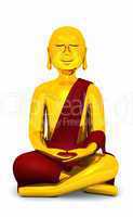 Der glückliche Buddha - Gold Rot 01