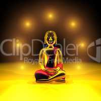 Sieben Lichter für den goldenen Buddha