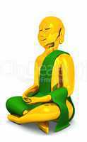 Der glückliche Buddha - Gold grün 03