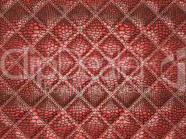 Red Alligator skin with stitched rectangles
