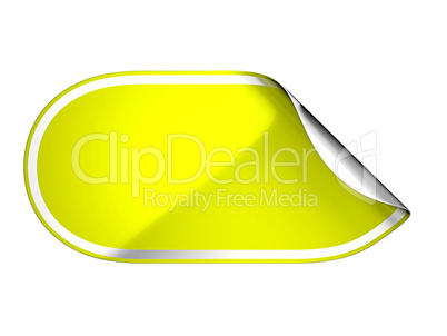 Rounded Yellow hamous sticker or label