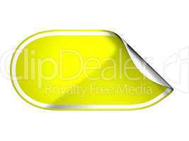 Rounded Yellow hamous sticker or label