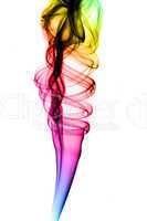 Abstract colorful fume shape on white