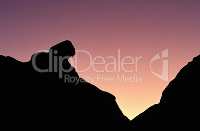 Rock silhouette, nature stock photography