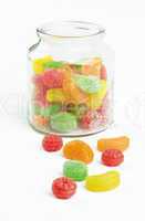 colorful candy in glass jar