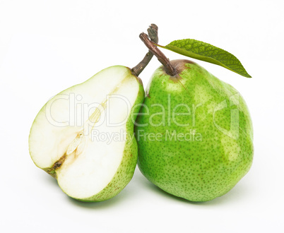 two green pears