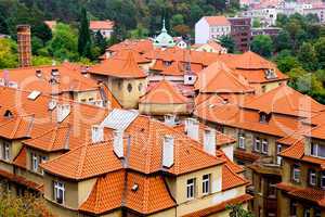 Tiled Roofs in Prague