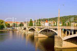 Jirasek Bridge in Prague