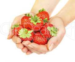 Strawberry in hands