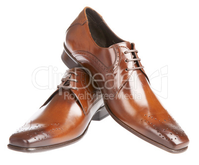 Man's boot on a white background