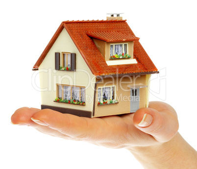 house in human hands