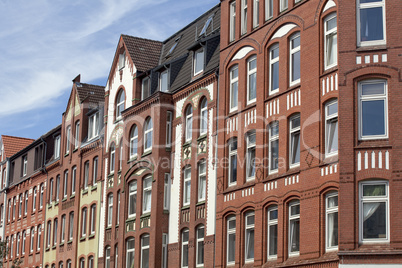 Jugendstilfassade in Kiel, Deutschland