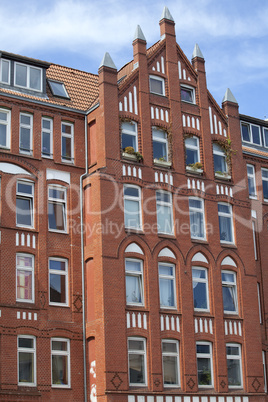 Jugendstilfassade in Kiel, Deutschland