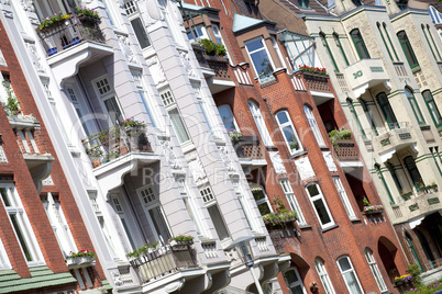 Jugendstilfassade in Kiel, Deutschland